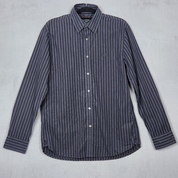 NEWYORKLISTED ATLAS MEN's COLLECTION: Men's Plus Size Striped Button Up Long Sleeve Shirt main image 0
